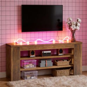 Mobile TV Elegante e Decorativo con Vetrina e Supporto per Display - Product Image 4