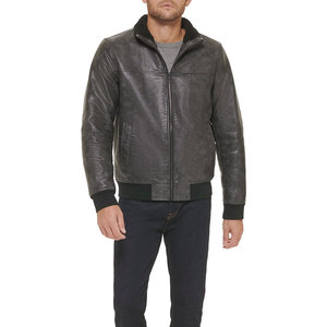 Chaqueta de invierno de moda, abrigo de cuero ajustado para motocicleta, chaqueta de cuero negro para hombre, chaquetas de cuero sintético para hombre - Product Image 5