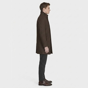 Manteau long matelassé pour homme, veste d'hiver chaude avec poches zippées, col montant, vêtements décontractés pour l'extérieur - Product Image 5