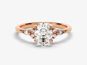 Elegante anillo de compromiso con diamante cultivado en laboratorio, corte ovalado, certificado IGI, color D E F, claridad VVS VS, engastado en oro, oro rosa, oro blanco, plata. - Product Image 6