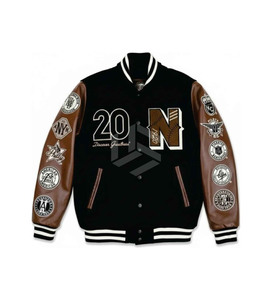 Custom <b>Men</b> <b>Varsity</b> <b>Jacket</b> Puff Printing Embroidery Chenille Patch <b>Jacket</b> Wholesale - Product Image 1