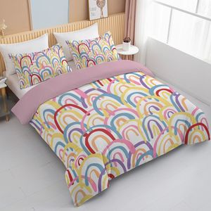 Set Copripiumino Rainbow Queen Size con 3 Pezzi (1 Copripiumino + 2 Federe 90x90) - Product Image 2