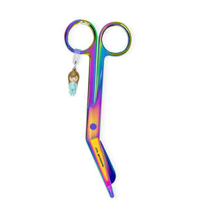 Tijeras de Enfermera para Zurdas con Diseño de Margarita, Tijeras de Acero Inoxidable para Vendajes con Punta Segura para un Corte Preciso - Product Image 6