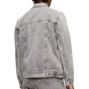 High Quality Customizable Logo Single Breasted Autumn <b>Long</b> 100% Cotton Breathable Casual <b>Men</b> Fleece Dot Pattern Varsity <b>Jacket</b> - Product Image 5