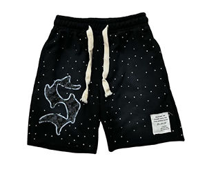 Pantalones Cortos Deportivos para Hombre, Estilo Urbano, de Algodón French Terry con Efecto Desgastado por el Sol, Apliques Bordados, Estilo Vintage con Lavado Ácido - Product Image 4