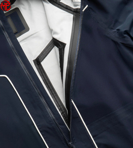 Chaqueta de Lluvia con Capucha y Cremallera para Hombre, Unisex, Otoño, Transpirable, de Forro Polar, Resistente al Viento, Informal, para Exteriores, Peso de la Tela 160g - Product Image 2
