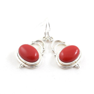High Design Bohemian Energy 925 Sterling Silver Natural Red Stone Gypsy Drop Earrings Spiritual Passion Trendy Shine - Product Image 1