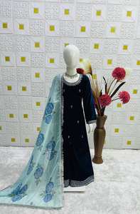 Conjunto de Salwar Kameez Étnico Bollywood para Niñas, Novedad 2026, con Dupatta Bordada, Traje Tradicional Pakistaní/Indio para Fiestas - Product Image 6