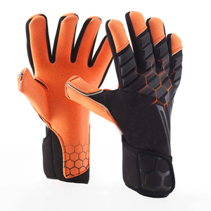 Football Goalkeeper Gloves Full Finger PU Synthetic Leather Non Slip Breathable Adjustable Wrist <b>Strap</b> Hook Loop Closure Unisex - Product Image 1