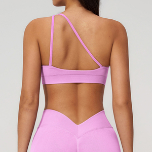 Débardeur de yoga contrasté pour femme avec soutien-gorge de sport push-up, bretelles convertibles, extensible, respirant, antichoc, pour le fitness - Product Image 4