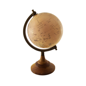 ลูกโลกตั้งโต๊ะทันสมัยพร้อมขาตั้งไม้เหล็กพลาสติก |   ลูกโลกแผนที่โลกตกแต่งสำหรับโต๊ะทำงาน ห้องอ่านหนังสือ และตกแต่งบ้าน - Product Image 1