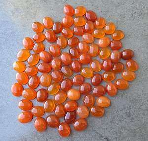 Cabochons ovales en cornaline naturelle, pierres précieuses calibrées en gros pour la fabrication de bijoux, cristal de guérison - Product Image 4