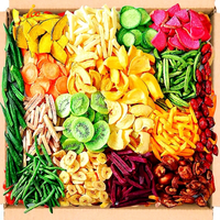 Gemengde groente- en fruitchips FD/Vf Gedroogde groenten en fruit chips 1,5 kg verpakking Knapperige gevriesdroogde groenten en fruit