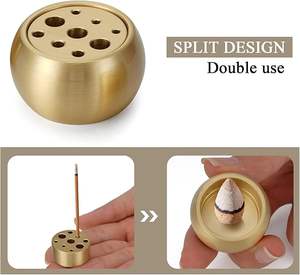 Luxury Religious Eco-friendly Metal <b>Incense</b> <b>Burner</b> for Oud Wood Home Fragrance in Villas Hotels & Traditional Interior Styling - Product Image 2