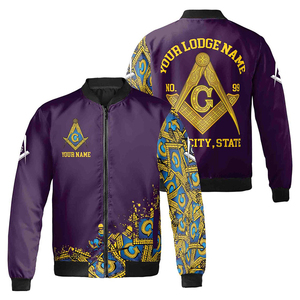 Customize Name Lodge Name A.F. & A.<b>M</b>. Masonic Freemason Bomber <b>Jacket</b> <b>S</b>-5XL High Quality Custom Made 2026 <b>Jackets</b> - Product Image 3