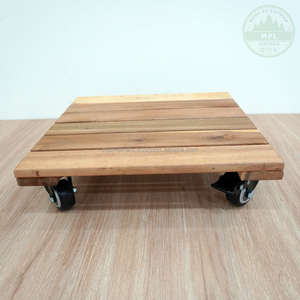 Soporte de Madera Ecológico para Plantas de Calidad de Exportación con Ruedas con Bloqueo, Diseño Cuadrado para Hoteles, Resorts y Jardines, Mejor Precio, Alta Calidad - Product Image 5