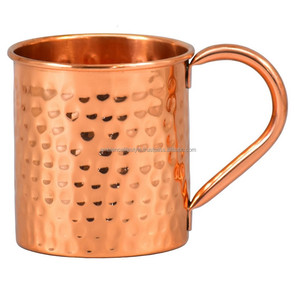 Meilleures ventes de Mule Mule au design moderne en cuivre poli martelé à la main Fonction personnalisée Paille de verre Boissons - Product Image 1