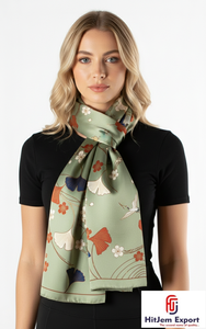 Premium Square Scarves Custom Digital <b>Print</b> Lightweight Fabric Elegant Fashion <b>Accessories</b> for Women - Product Image 5