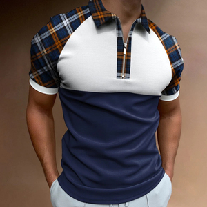 Chemises en coton polyester personnalisées, polos unis pour hommes avec logo, polos pour hommes avec logo personnalisé imprimé - Product Image 4