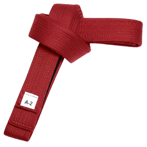Ceinture de karaté rouge unisexe pour arts martiaux - Product Image 5