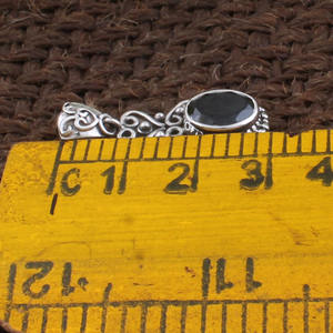 Vintage <b>Black</b> Onyx Pendant 925 Sterling Silver Dotted Beaded Border Necklace Charm Natural Gemstone Jewelry for <b>Men</b> Women - Product Image 4