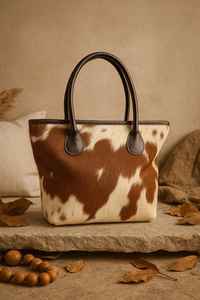 Sac à main en cuir véritable avec fourrure naturelle, fermeture éclair brodée, sac à main de luxe portable en cuir de vachette pour femmes LHTB-0019 - Product Image 5