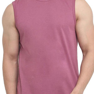 Débardeur de sport d'été pour homme, haute qualité, léger, en polyester/coton tricoté, anti-rétrécissement, col en V, décontracté, respirant, séchage rapide - Product Image 5