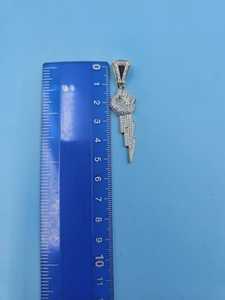 Colgante de puño relámpago con incrustaciones de moissanita, joyería Hip Hop Bling, colgante de plata 925, colgante Bust Down para hombre - Product Image 5