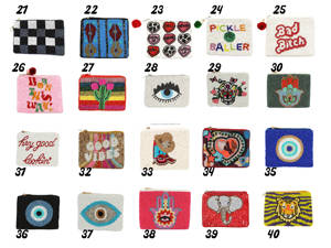 Bolsos de Mano Modernos, Suaves y Duraderos con Cierre de Cremallera y Cuentas, con Diseños Bordados Personalizados para Mujer - Product Image 3