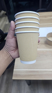 Vasos de Papel Biodegradables Vietnamitas Desechables de 4-20 oz, de Pared Simple/Doble/Ondulada, con Tapa, para Café y Jugos - Product Image 6