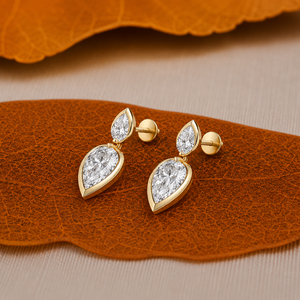 Pendientes de Diamante de Laboratorio Premium de 3.70Ct, Corte Brillante en Forma de Pera, Oro de 14KT, Certificado IGI, Estilo Único para Mujer, Joyería Fina Ligera, B2B - Product Image 1