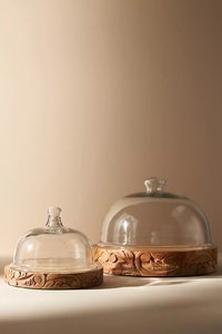 Support à gâteau rustique en bois de style ferme avec plateau sur pied et motifs sculptés à la main pour cupcakes, pâtisseries, fromages, idéal pour les mariages et les fêtes - Product Image 6