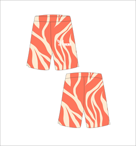กางเกงขาสั้นผู้ชายลายสัตว์สีส้ม Ferocious Clothing เอวกลาง ยางยืด ใส่สบาย ไซส์ใหญ่ - Product Image 1