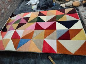 Tapis d'intérieur géométrique moderne tissé, moquette douce pour salon, chambre à coucher, décoration intérieure, design contemporain, qualité supérieure - Product Image 4