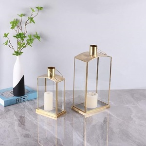 Faroles Decorativos de Acero Inoxidable y Vidrio - Decoración Impermeable para el Hogar en Navidad - Product Image 5