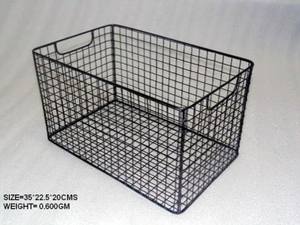 Cesta de alambre para almacenamiento con cuerda, decoración de metal - Product Image 4