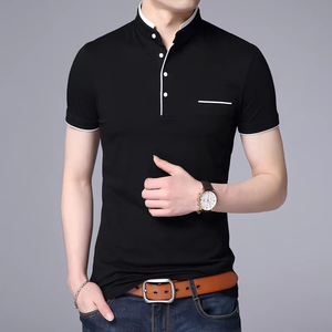 Camiseta de Lona Sólida de Alta Calidad 100% Algodón con Logotipo Bordado Personalizado para Hombre, Ropa Deportiva Casual, Ropa Urbana de Secado Rápido - Product Image 4