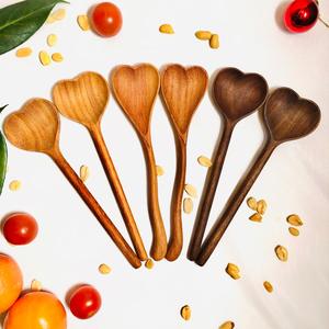 Cuillère à thé en bois naturel, finition lisse, cuillère à café et à sucre réutilisable, ustensile de cuisine pour la maison - Product Image 4