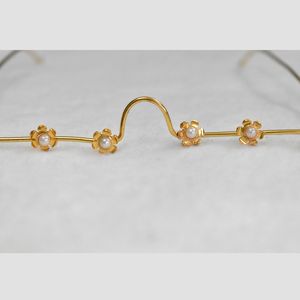 Handmade Brass Gold Plated Facelet eyewear Jewelry Set for Women Bridal Indian Necklace & Earrings Wholesale Manufacturer - Product Image 4