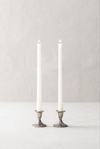 Hammered Metal Candlestick Set Artisan Taper Candle Holders <b>Rustic</b> <b>Table</b> Decor Distinctive Home Styling - Product Image 4