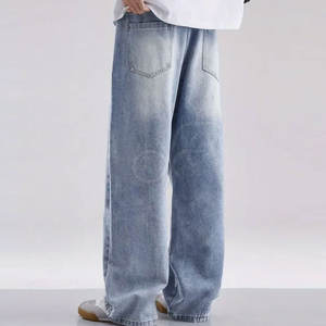 Pantalones vaqueros holgados al por mayor con MOQ bajo para hombre, pantalones vaqueros holgados de diseño moderno hechos a medida para la venta - Product Image 4