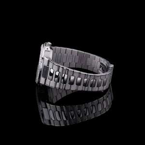 Montre BOJ P.P.011 pour homme, affichage analogique classique, baguette en moissanite, bracelet en alliage, boîtier plaqué or rose 20 mm, verre 41 mm - Product Image 5