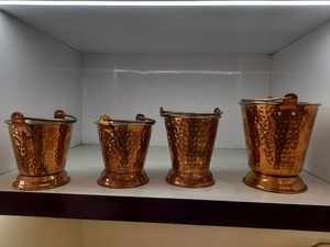 Luxury Polished Copper Eco-Friendly Serving Bowls Set 3 Kitchenware Stackable <b>Pots</b> Decorative Tableware Home Hotel Restaurant - Product Image 4