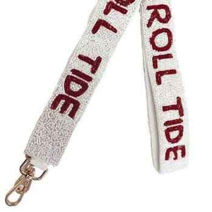 Sangle de sac brodée à la main en perles, avec lettres blanches, large, pour sac bandoulière, accessoire de remplacement pour sac à main - Product Image 5