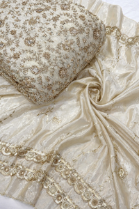 Fournisseur en gros de tissus en soie brodés de perles, Fabricant de tissus en soie brodés de perles en Inde, Tissu en soie brodé avec des perles F - Product Image 2