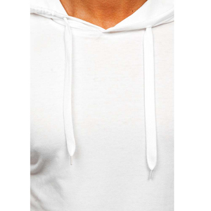 <b>Men</b> Half <b>Sleeve</b> <b>Hoodie</b> Performance Fabric Casual Streetwear Custom Logo Oem Odm Manufacturing Service - Product Image 2