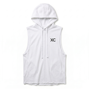 Custom LOGO Hooded Cotton-Blend GYM Tank <b>Top</b> Printed logo Plus Size Plain Men's Singlet Sports training Casual Athletic Wear - Product Image 4