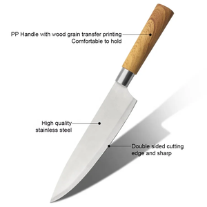Ensemble de couteaux de cuisine LEGACY BLADES en acier haute teneur en carbone, manche en bois, pour restaurant, fabricant OEM - Product Image 2