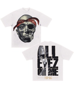 T-Shirt homme de haute qualité personnalisé Hip Hop sérigraphie respirant Durable anti-rétrécissement et garniture contrastée tissu tricoté - Product Image 3