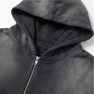 Three Piece Winter Hooded Cargo Sweatpants Set Cotton French Terry Embroidery Crop Acid Wash Breathable Eco <b>Tracksuit</b> - Product Image 4